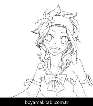 Fairy Tail boyama sayfası – renkli çizimler, okul öncesi