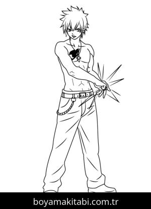 Fairy Tail boyama sayfası – çocuklar için, çizgi film temalı