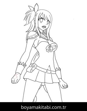 Fairy Tail boyama sayfası – eğitici aktivite, yaratıcılık