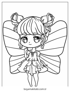 Fairy boyama sayfası – boyama etkinliği, çocuk aktivitesi