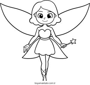 Fairy boyama sayfası – boyama çalışması, yaratıcılığı geliştirir