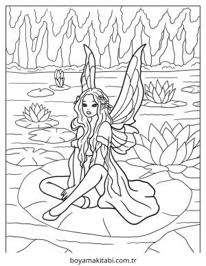 Fairy boyama sayfası – keyifli zaman, renkli çizimler