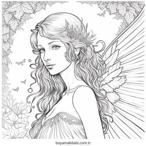 Fairy boyama sayfası – boyama etkinliği, çocuk aktivitesi