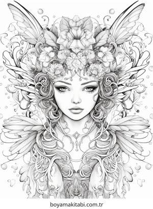Fairy boyama sayfası – eğitici aktivite, yaratıcılık