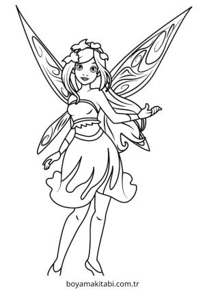 Fairy boyama sayfası – el becerilerini geliştirir, boyama çalışması