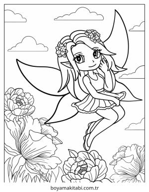 Fairy boyama sayfası – el becerilerini geliştirir, boyama çalışması