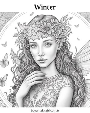 Fairy boyama sayfası – keyifli zaman, renkli çizimler