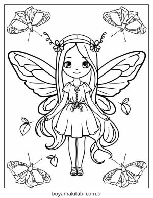 Fairy boyama sayfası – yaratıcılığı geliştirir, keyifli zaman