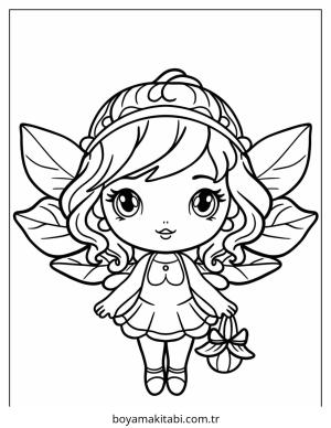 Fairy boyama sayfası – çocuk aktivitesi, PDF indir