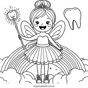 Fairy boyama sayfası – okul öncesi, evde etkinlik