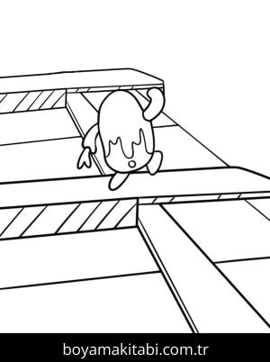 Fall Guys boyama sayfası – kolay boyama, eğitici aktivite