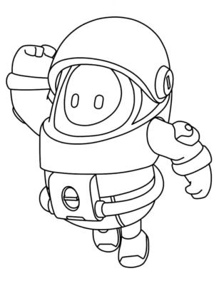 Fall Guys boyama sayfası,  coloring page, Fall Guys Astronaut, 