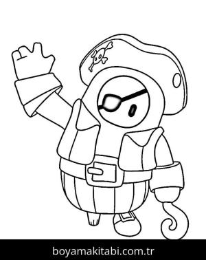 Fall Guys boyama sayfası – keyifli zaman, renkli çizimler