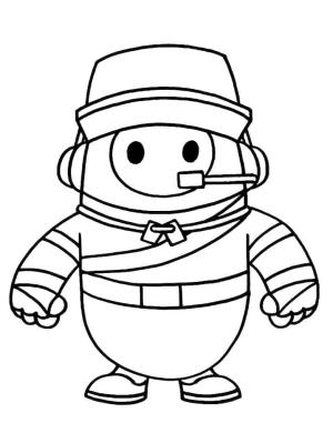 Fall Guys boyama sayfası,  coloring page, Fall Guys İzci, 