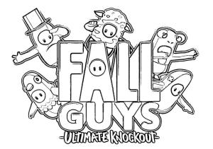 Fall Guys boyama sayfası,  coloring page, Fall Guys Ultimate Nakavt, 