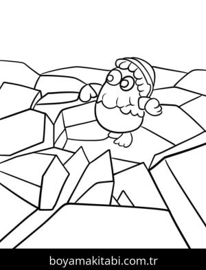 Fall Guys boyama sayfası – sevimli karakter, sanatsal çalışma