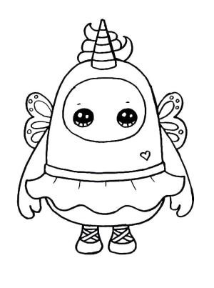 Fall Guys boyama sayfası,  coloring page, Fall Guys Tek Boynuzlu At, 