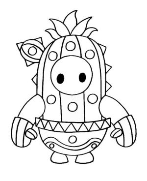 Fall Guys boyama sayfası,  coloring page, Fall Guys Kaktüs, 