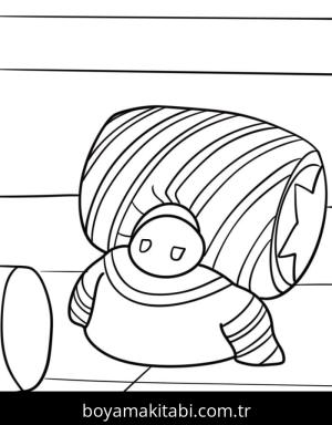 Fall Guys boyama sayfası – boyama çalışması, yaratıcılığı geliştirir