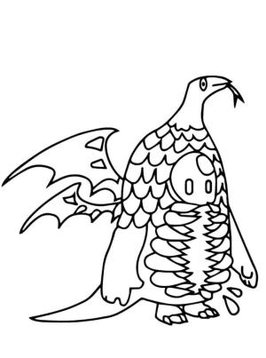 Fall Guys boyama sayfası,  coloring page, Fall Guys Ejderhası, 