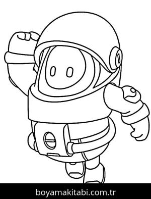 Fall Guys boyama sayfası – basit çizim, kolay boyama