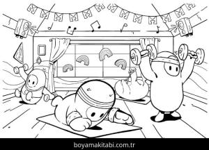 Fall Guys boyama sayfası – yaratıcılık, eğlenceli etkinlik