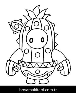 Fall Guys boyama sayfası – el becerilerini geliştirir, boyama çalışması