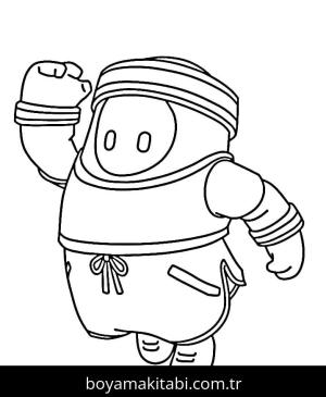 Fall Guys boyama sayfası – kolay boyama, eğitici aktivite