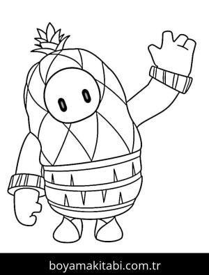 Fall Guys boyama sayfası – basit çizim, kolay boyama