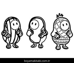 Fall Guys boyama sayfası – ücretsiz yazdır, boyama etkinliği