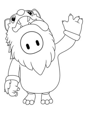 Fall Guys boyama sayfası,  coloring page, Fall Guys Kurt, 