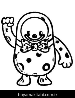 Fall Guys boyama sayfası – keyifli zaman, renkli çizimler