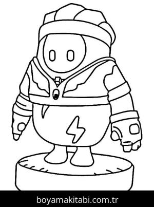 Fall Guys boyama sayfası – boyama çalışması, yaratıcılığı geliştirir