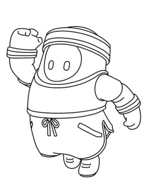 Fall Guys boyama sayfası,  coloring page, Fall Guys Athlete, 