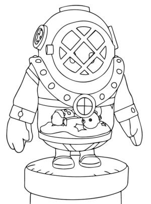 Fall Guys boyama sayfası,  coloring page, Fall Guys Diver, 