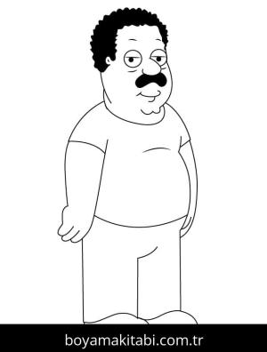 Family Guy boyama sayfası – kolay boyama, eğitici aktivite