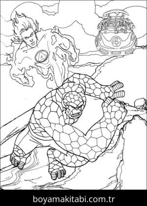 Fantastic Four boyama sayfası – ücretsiz yazdır, boyama etkinliği