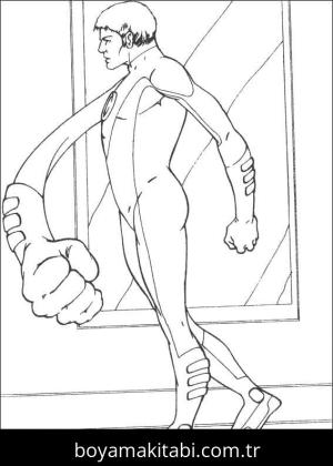 Fantastic Four boyama sayfası – basit çizim, kolay boyama