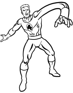 Fantastik Dörtlü boyama sayfası,  coloring page, Mister Fantastic Reed Richards, 