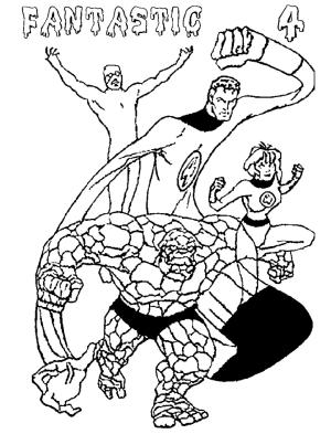 Fantastik Dörtlü boyama sayfası,  coloring page, Fantastic 4, 