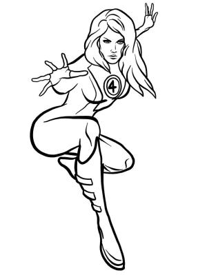 Fantastik Dörtlü boyama sayfası,  coloring page, Invisible Woman, 