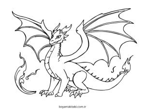Fantasy Dragon  boyama sayfası – PDF indir, sevimli karakter