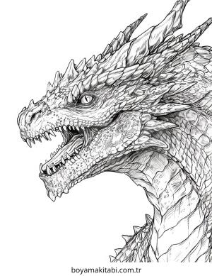 Fantasy Dragon  boyama sayfası – keyifli zaman, renkli çizimler