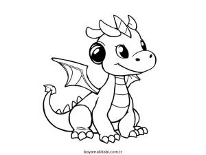 Fantasy Dragon  boyama sayfası – sanatsal çalışma, çocuklar için