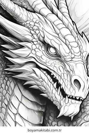 Fantasy Dragon  boyama sayfası – boyama çalışması, yaratıcılığı geliştirir