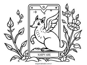 Fantasy Dragon  boyama sayfası – kolay boyama, eğitici aktivite