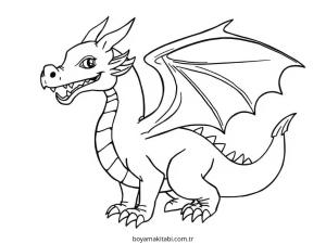 Fantasy Dragon  boyama sayfası – sanatsal çalışma, çocuklar için