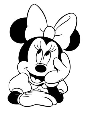 Fare boyama sayfası,  coloring page, Minnie Fare Komik, 