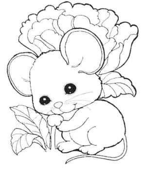 Fare boyama sayfası,  coloring page, Sevimli Fare, 