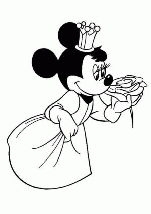 Fare boyama sayfası,  coloring page, Güllü Minnie Fare, 